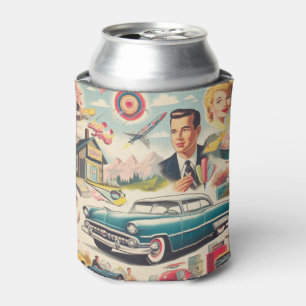 Enfriador De Latas Ilustracion kitsch retro de los años 50