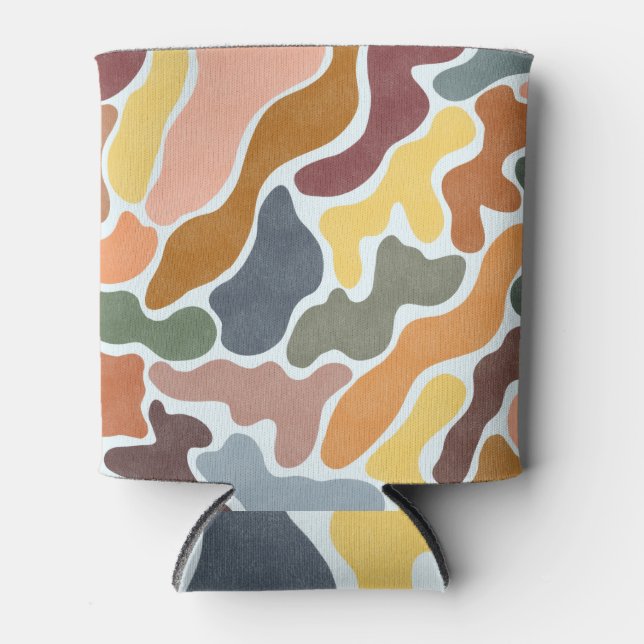 Enfriador De Latas Ilustracion moderno abstracto, de tonos tierra. (Anverso)