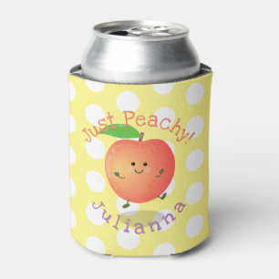 Enfriador De Latas Ilustracion personalizado amarillo de melocotón al