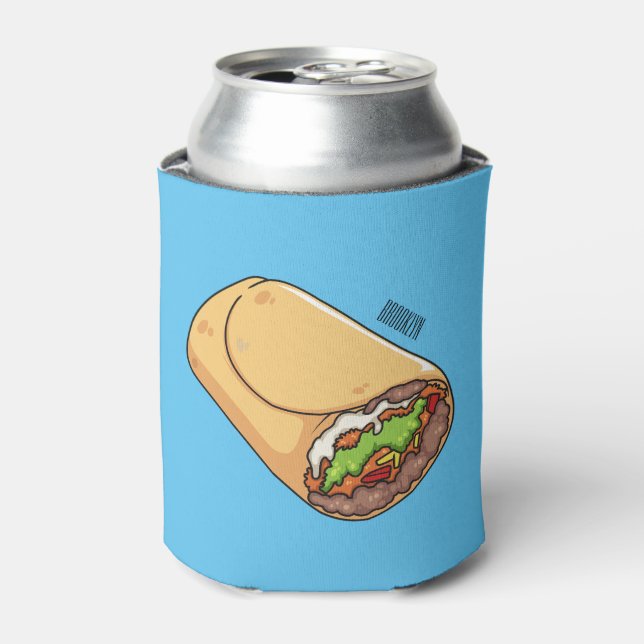 Enfriador De Latas Ilustracion personalizado Burrito (Lata Anverso)