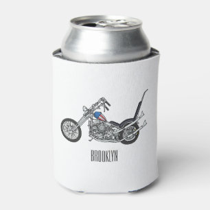 Enfriador De Latas Ilustracion personalizado Chopper Motorcycle 1950
