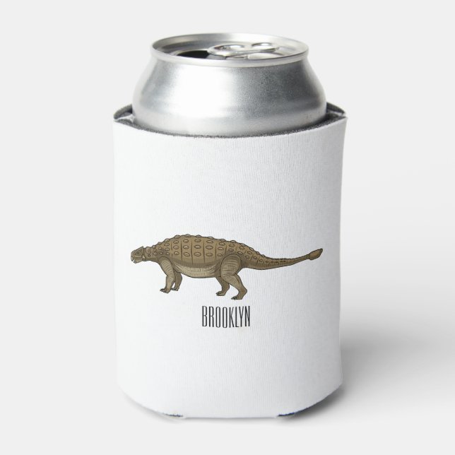 Enfriador De Latas Ilustracion personalizado de Ankylosaurus (Lata Anverso)