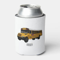Ilustracion personalizado de autobús escolar