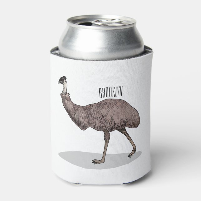 Enfriador De Latas Ilustracion personalizado de aves de la Uem (Lata Anverso)