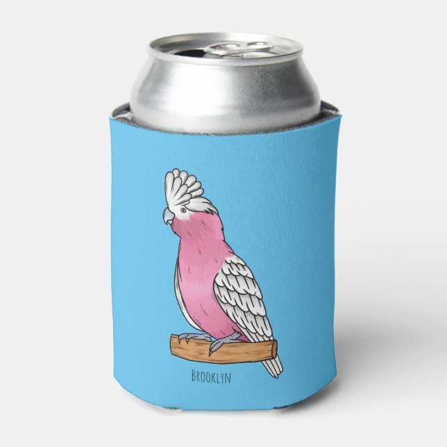 Enfriador De Latas Ilustracion personalizado de aves Galah (Lata Anverso)