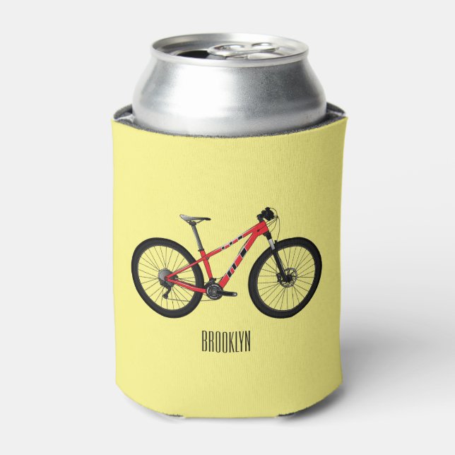 Enfriador De Latas Ilustracion personalizado de bicicletas (Lata Anverso)