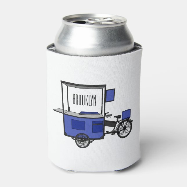 Enfriador De Latas Ilustracion personalizado de carrito de alimentos (Lata Anverso)