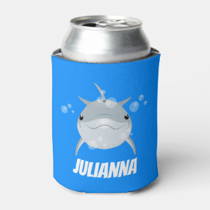 Enfriador De Latas Ilustracion personalizado de delfines kawaii