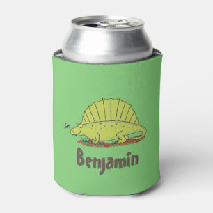 Enfriador De Latas Ilustracion personalizado de dimetrodon verde lind