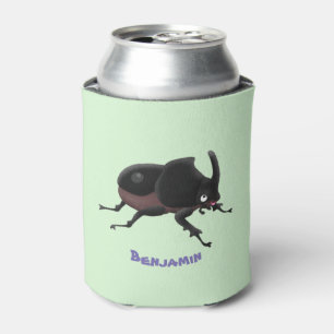 Enfriador De Latas Ilustracion personalizado de escarabajo rinoceront