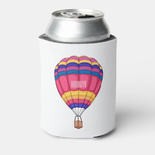 Enfriador De Latas Ilustracion personalizado de globo aerostático (Reverso de la lata)
