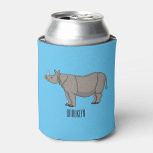 Enfriador De Latas Ilustracion personalizado de Javan rhinoceros
