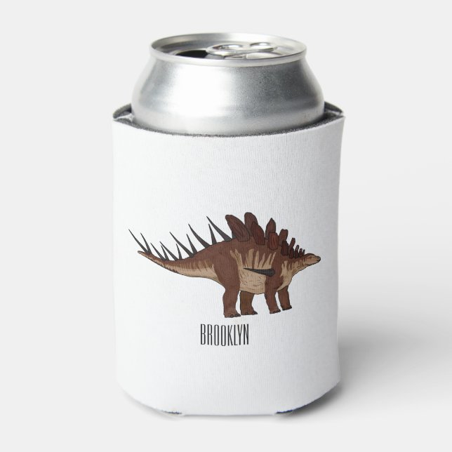 Enfriador De Latas Ilustracion personalizado de Kentrosaurus (Lata Anverso)