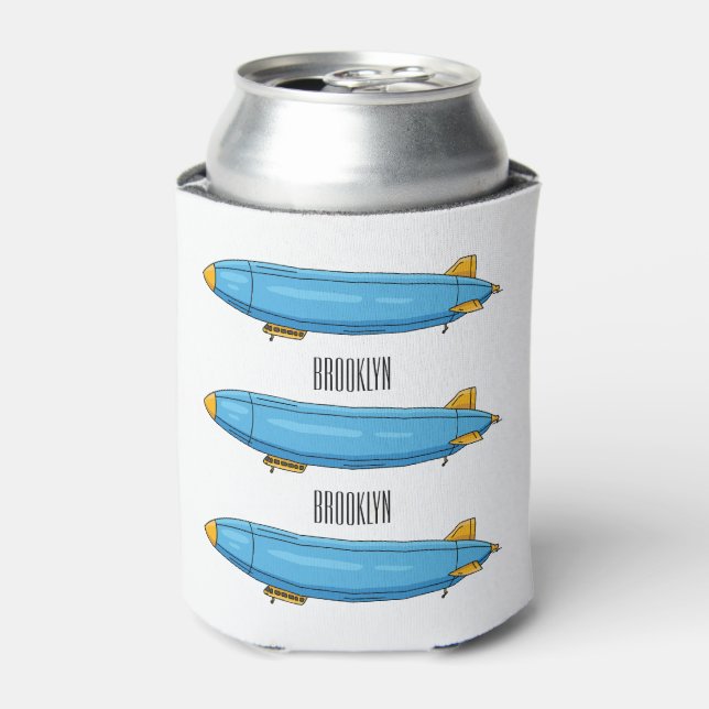 Enfriador De Latas Ilustracion personalizado de la aeronave (Lata Anverso)