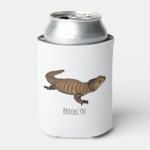 Enfriador De Latas Ilustracion personalizado de lagarto de Armadillo