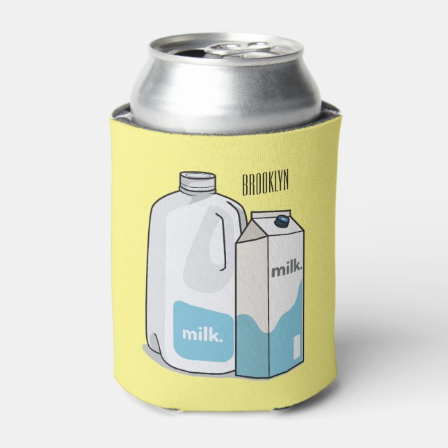 Enfriador De Latas Ilustracion personalizado de leche (Lata Anverso)