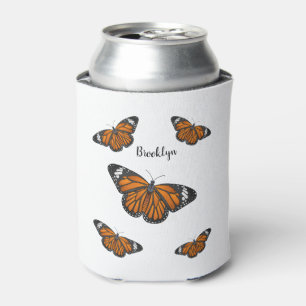 Enfriador De Latas Ilustracion personalizado de mariposa monarca
