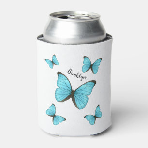 Enfriador De Latas Ilustracion personalizado de mariposas morfo