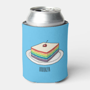 Enfriador De Latas Ilustracion personalizado de pastel de arcoiris
