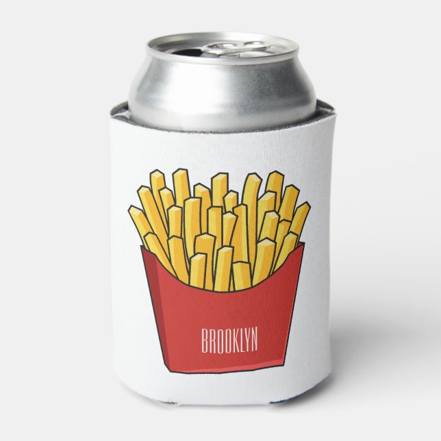 Enfriador De Latas Ilustracion personalizado de patatas fritas (Lata Anverso)