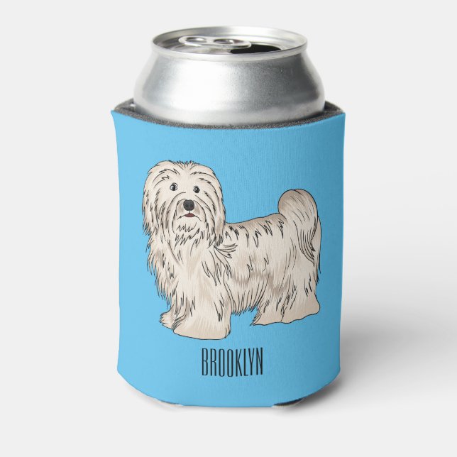 Enfriador De Latas Ilustracion personalizado de perro de La Habana (Reverso de la lata)