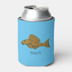 Enfriador De Latas Ilustracion personalizado de pescado Pleco