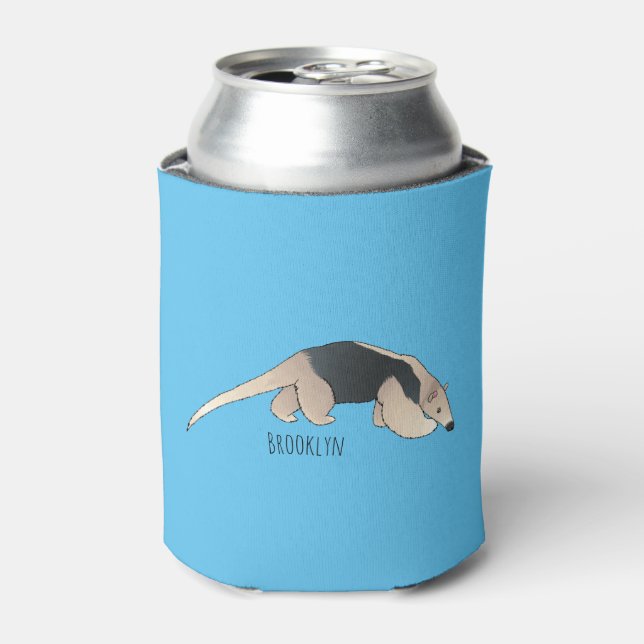 Enfriador De Latas Ilustracion personalizado de Tamandua (Lata Anverso)