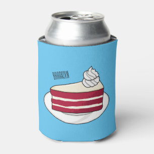 Enfriador De Latas Ilustracion personalizado de tarta de terciopelo r