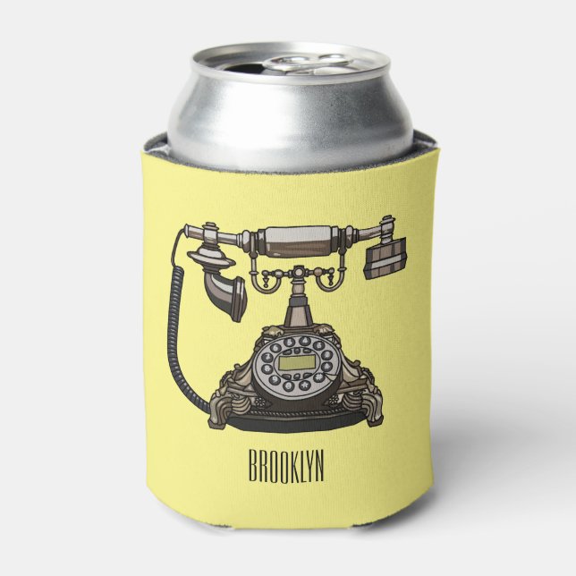 Enfriador De Latas Ilustracion personalizado de teléfono (Lata Anverso)