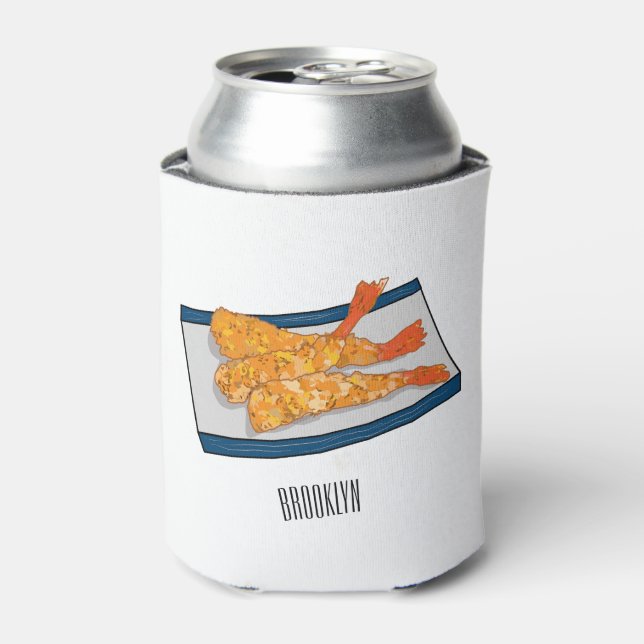 Enfriador De Latas Ilustracion personalizado de tempura gambas (Lata Anverso)