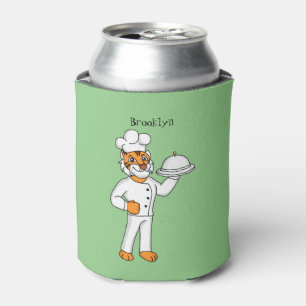 Enfriador De Latas Ilustracion personalizado de tigre gracioso