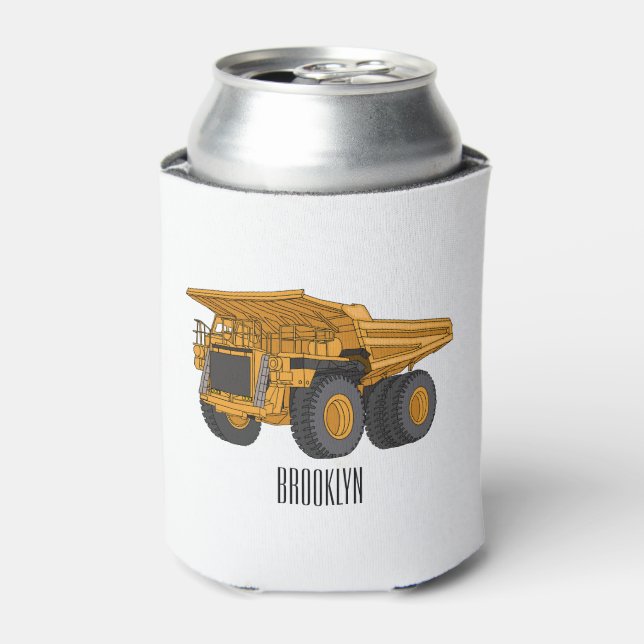 Enfriador De Latas Ilustracion personalizado del camión de altura (Lata Anverso)