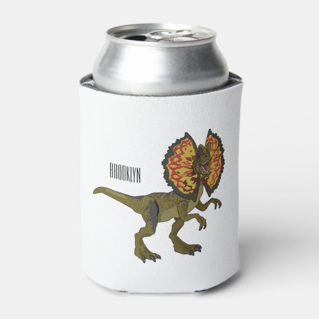 Enfriador De Latas Ilustracion personalizado Dilophosaurus (Lata Anverso)