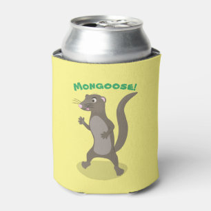 Enfriador De Latas Ilustracion personalizado feliz de mongosta suave