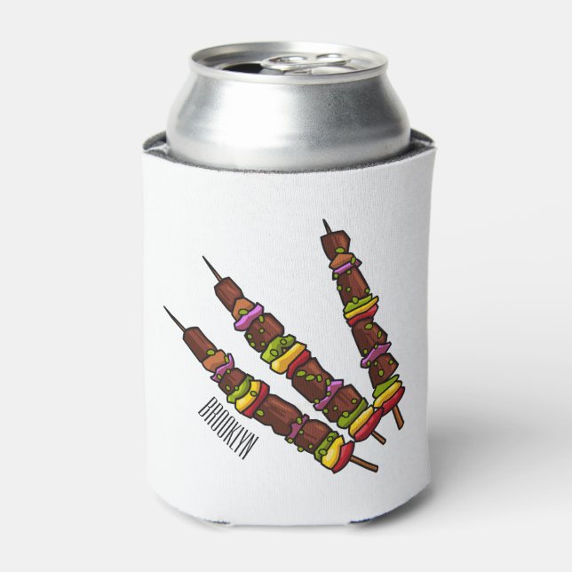 Enfriador De Latas Ilustracion personalizado kebab o kabob (Lata Anverso)