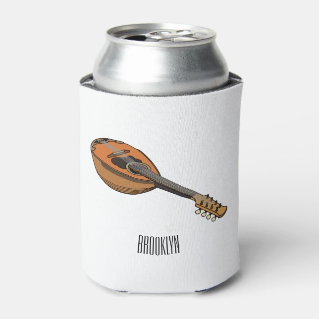 Enfriador De Latas Ilustracion personalizado Mandolin (Lata Anverso)