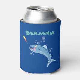 Enfriador De Latas Ilustracion personalizado pescador hambriento de B