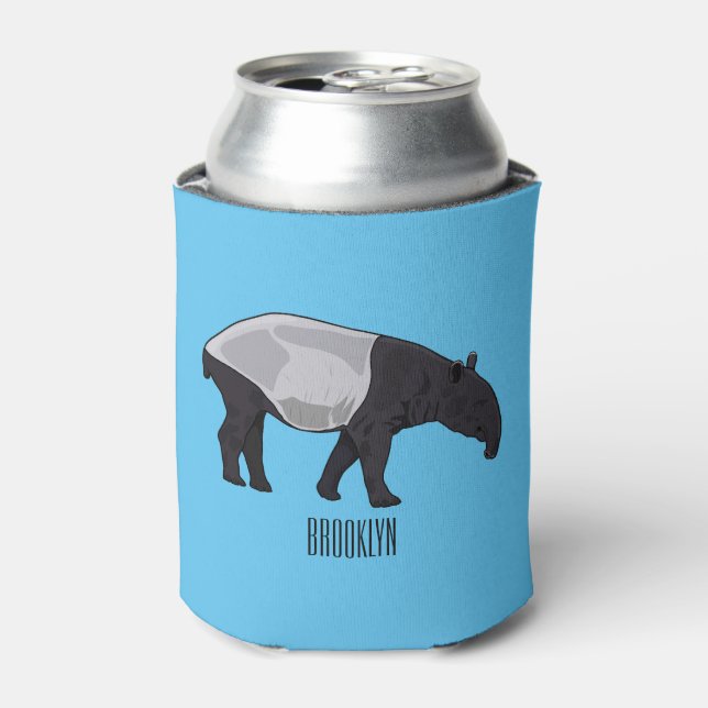 Enfriador De Latas Ilustracion personalizado Tapir (Lata Anverso)