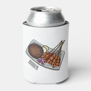 Enfriador De Latas Ilustracion Satay personalizado