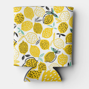 Enfriador De Latas Ilustracion Vintage de diseño de verano de limón