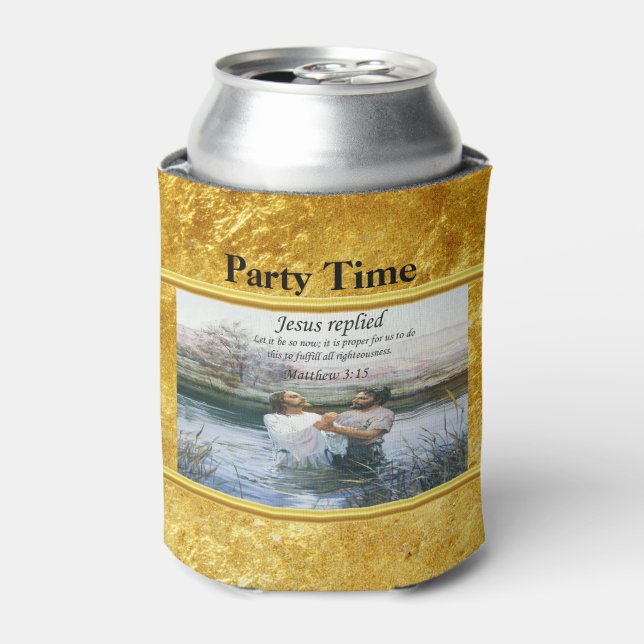 Enfriador De Latas Imagen dos del Bautismo de Jesucristo (Lata Anverso)