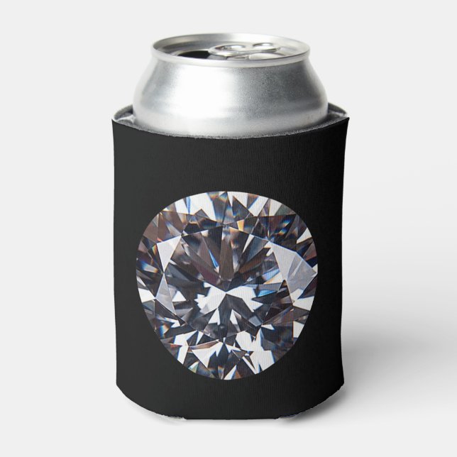 Enfriador De Latas Imagen Elegante de Diamante con facetas (Lata Anverso)