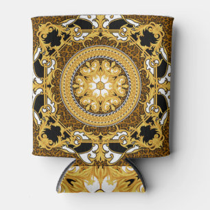 Enfriador De Latas Impresión animal Desplazamientos dorados Seda