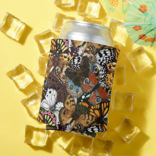 Enfriador De Latas Impresión animal. Las alas de mariposa.