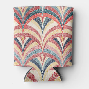 Enfriador De Latas Impresión bohemia bordada sin costura.