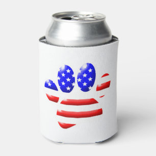 Enfriador De Latas Impresión de la hoja de ruta de perro de la bander