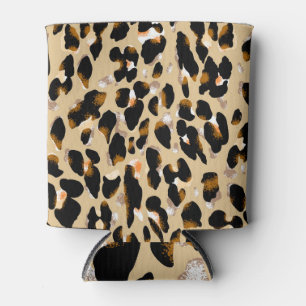 Enfriador De Latas Impresión de leopardo: locura de patrón animal