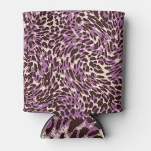 Enfriador De Latas Impresión de leopardo, patrón animal clásico.