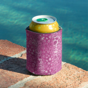 Enfriador De Latas Impresión de leopardo rosa de brillo blanco