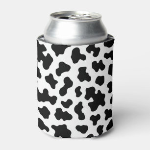 Enfriador De Latas Impresión de Piel de vaca de vaca blanco y negro